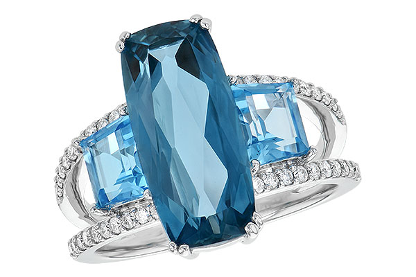 14K White Gold Topaz Ring