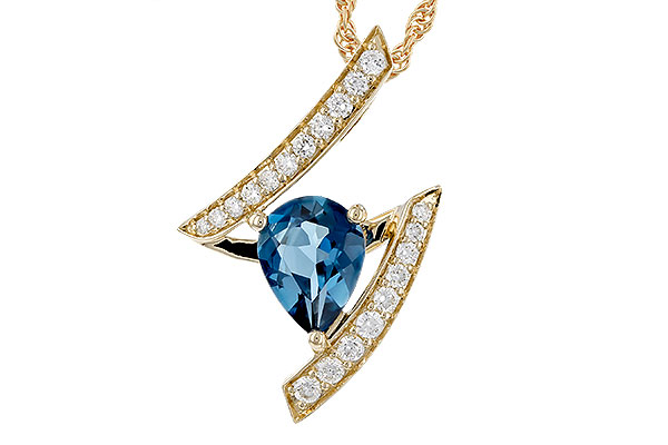 14K Yellow Gold Topaz Necklace