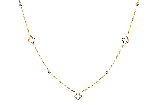 14K Yellow Gold Diamond Necklace