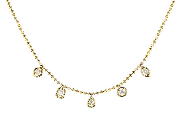 14K Yellow Gold Diamond Necklace