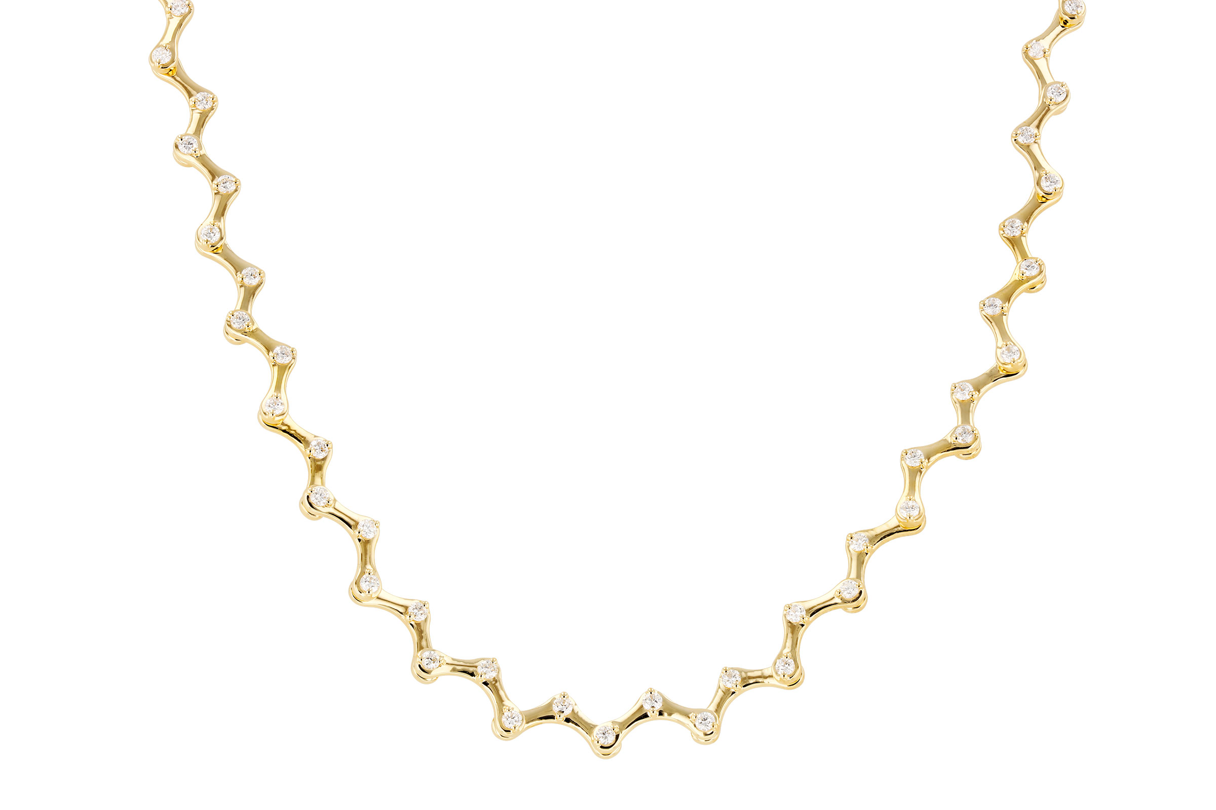 14K Yellow Gold Diamond Necklace
