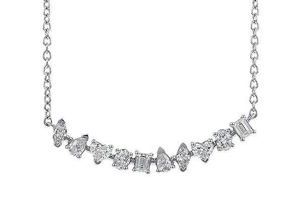 14K White Gold Diamond Necklace