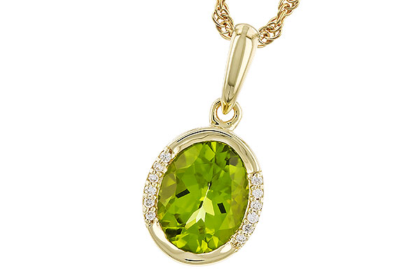 14K Yellow Gold Peridot Necklace