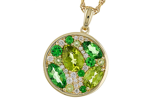14K Yellow Gold Peridot Necklace