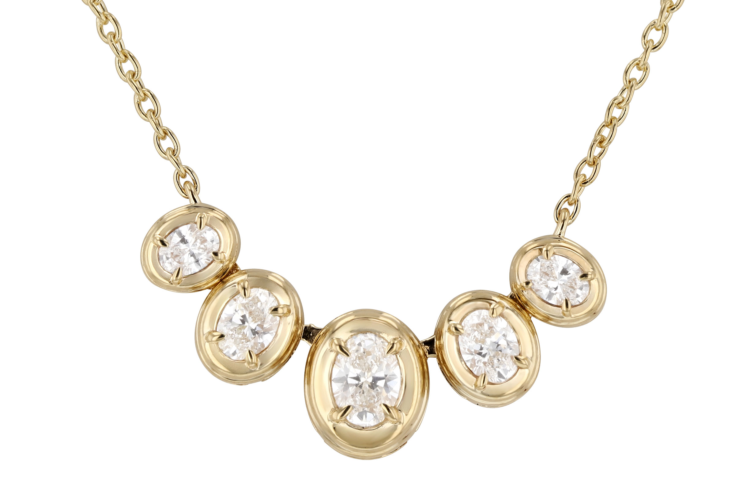 14K Yellow Gold Diamond Necklace