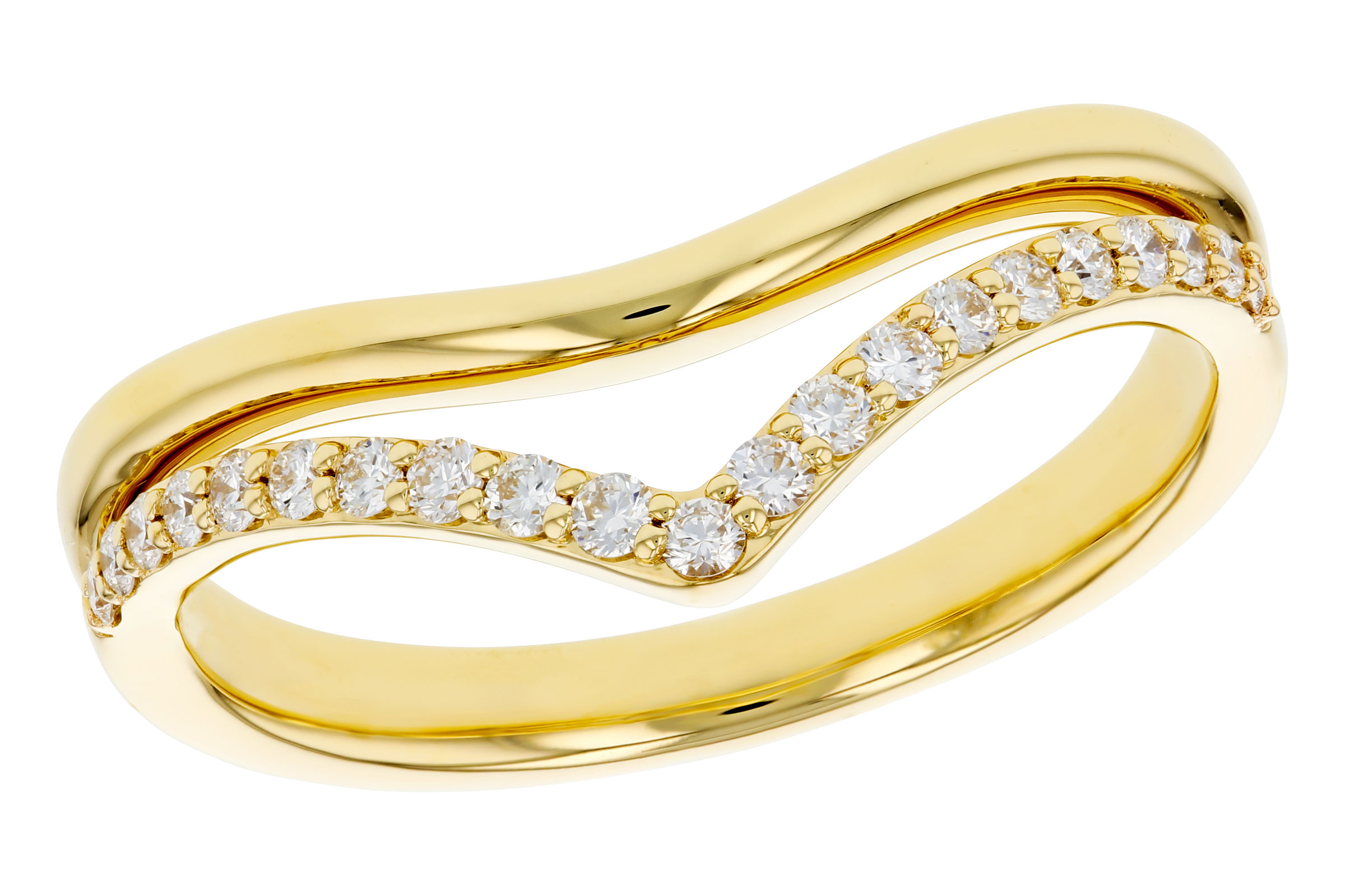 14K Yellow Gold Diamond Ring Enhancer