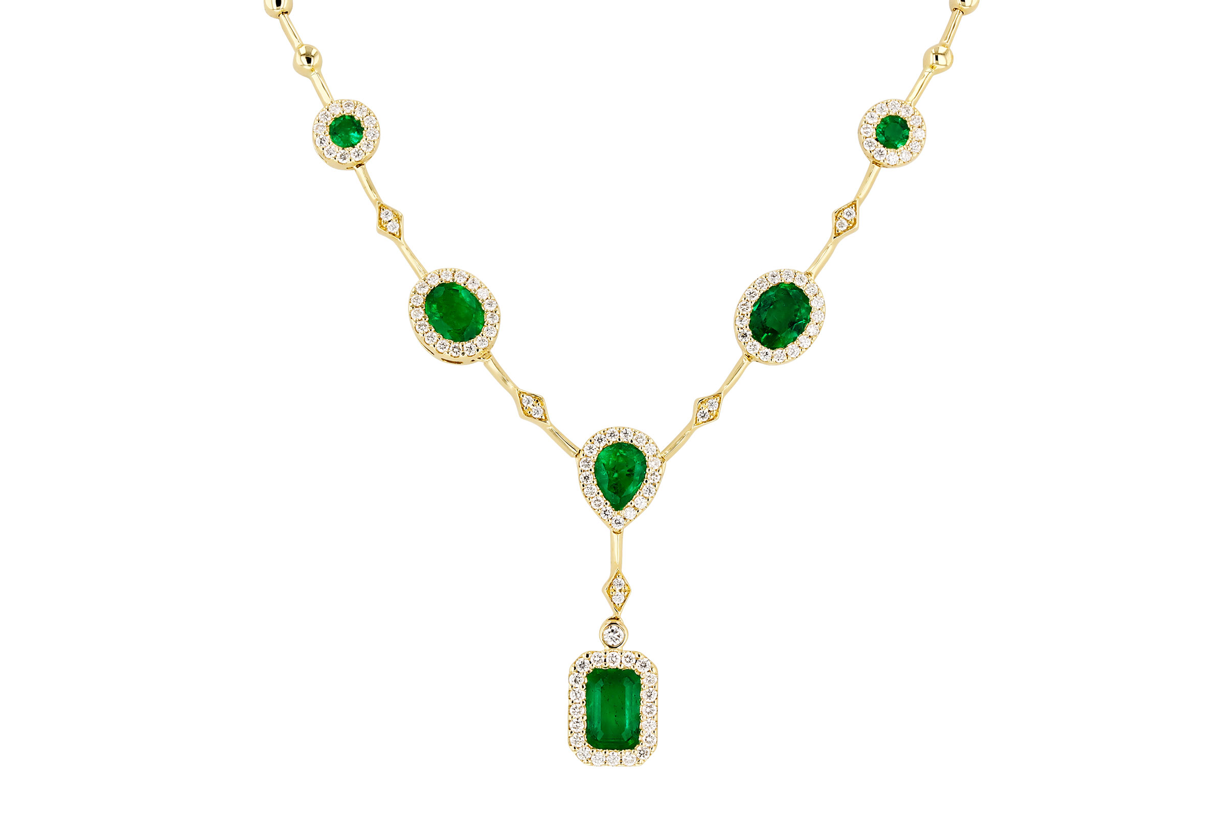 14K Yellow Gold Ruby Necklace