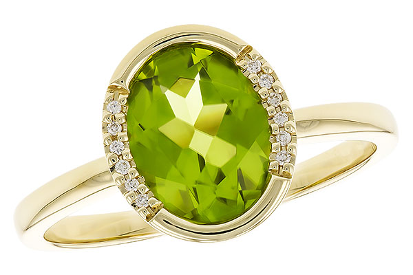 14K Yellow Gold Peridot Ring