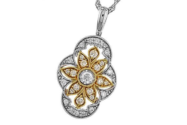 14K Two-Tone Diamond Necklace