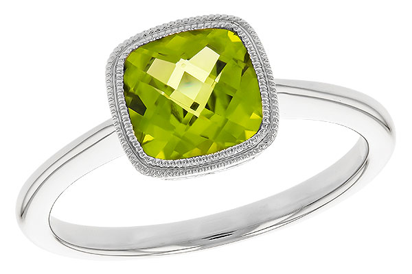 14K White Gold Peridot Ring
