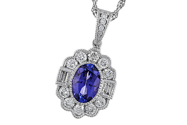 14K White Gold Tanzanite Necklace