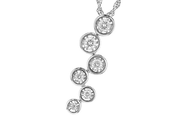 14K White Gold Diamond Necklace