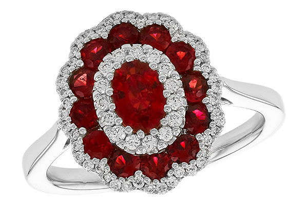 14K White Gold Ruby Ring