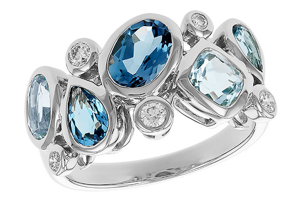 14K White Gold Topaz Ring