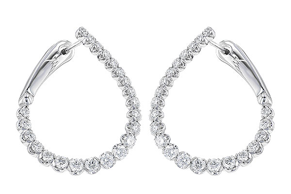 14K White Gold Diamond Earrings