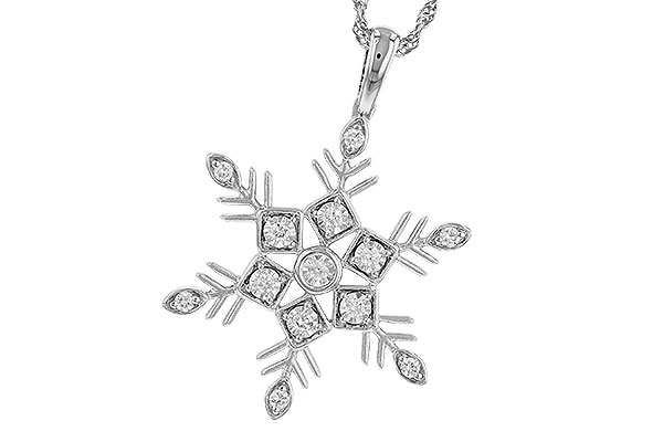 14K White Gold Diamond Necklace