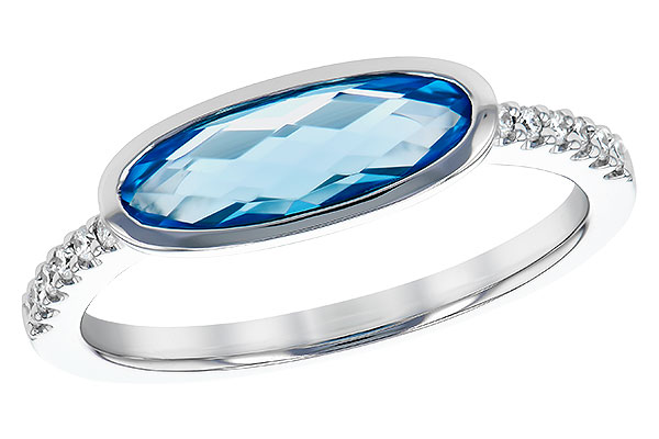 14K White Gold Topaz Ring