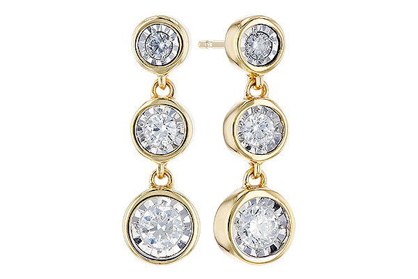 14K Yellow Gold Diamond Earrings