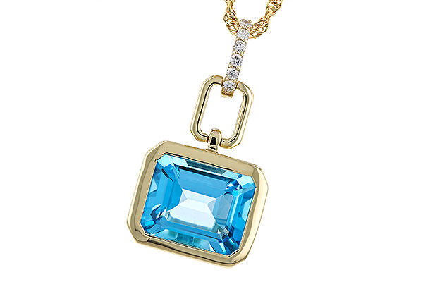 14K Yellow Gold Topaz Necklace