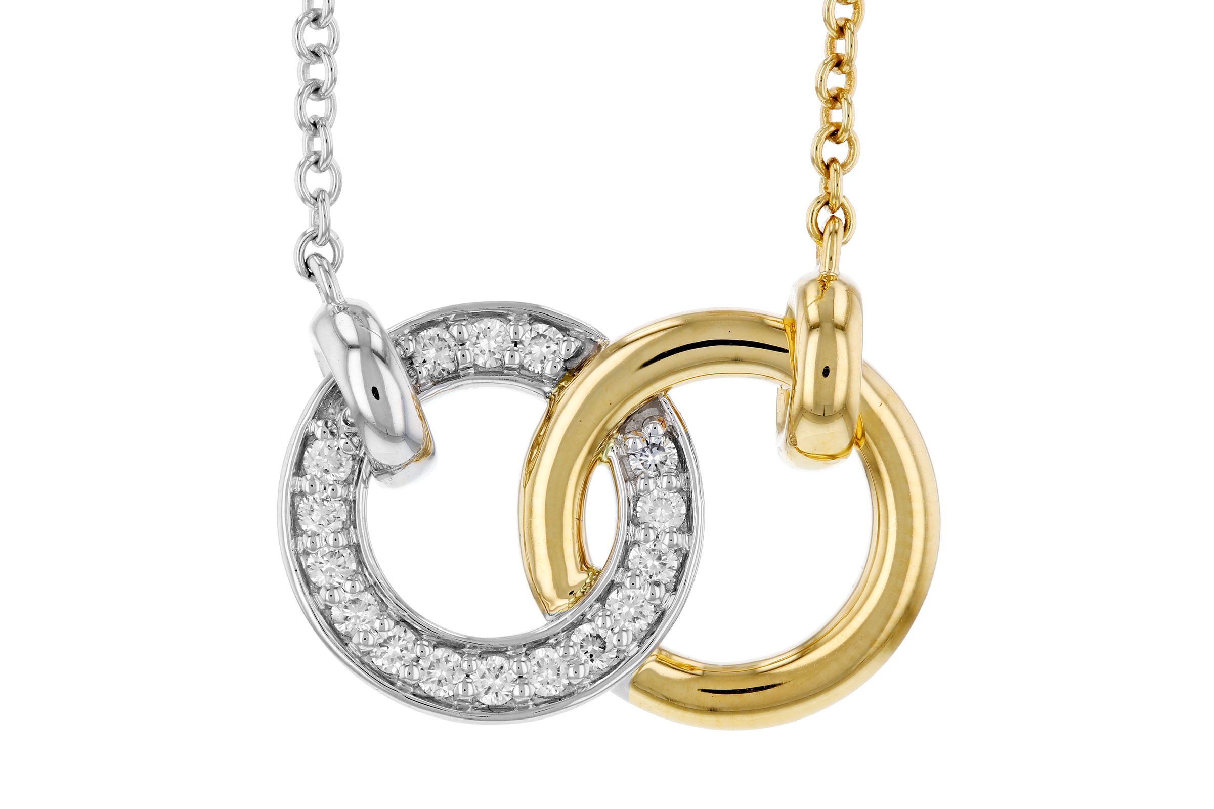 14K Two-Tone Diamond Necklace
