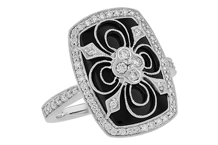 14K White Gold Diamond Ring