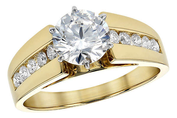 14K Yellow Gold Diamond Semi-Mount Ring