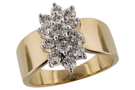 14K Yellow Gold Diamond Ring