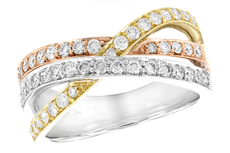 14K Two-Tone Diamond Anniversary Band