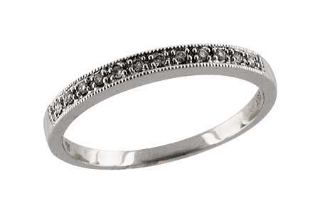14K White Gold Diamond Anniversary Band