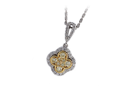 14K Two-Tone Diamond Necklace