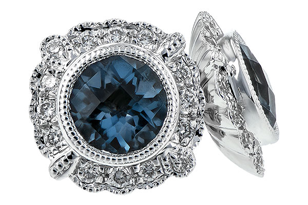 14K White Gold Topaz Earrings