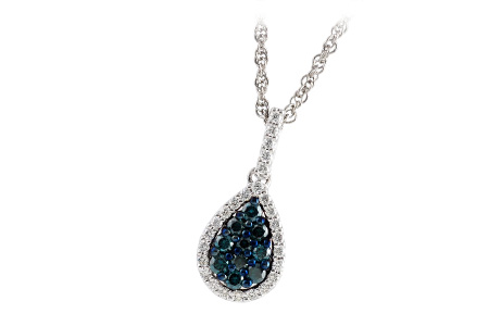 14K White Gold Diamond Necklace