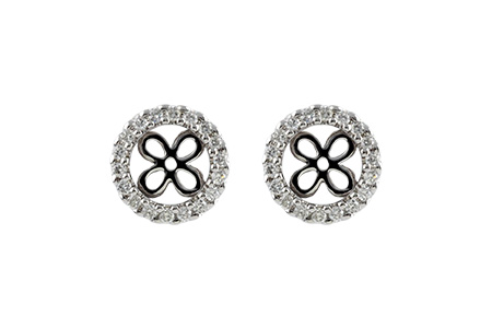 14K White Gold Diamond Earrings