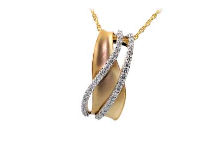 14K Two-Tone Diamond Necklace