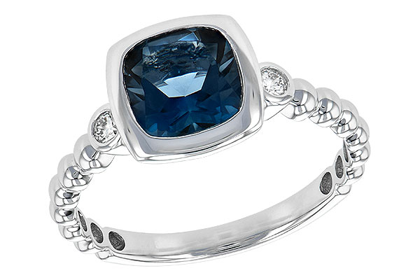14K White Gold Topaz Ring