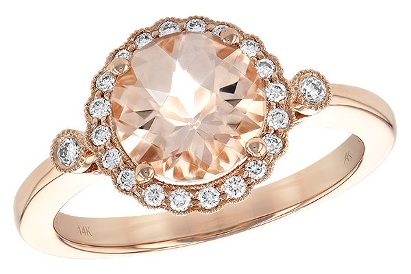 14K Rose Gold Morganite Ring