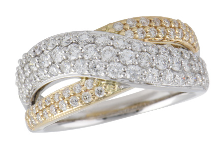 14K Two-Tone Diamond Anniversary Band