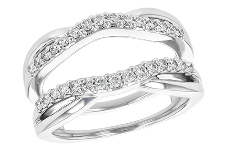 14K White Gold Diamond Ring Enhancer