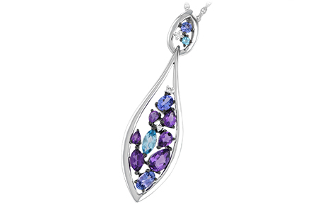 14K White Gold Tanzanite Necklace