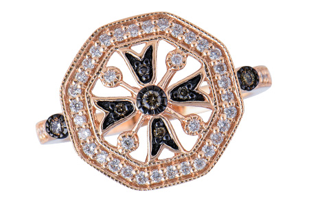 14K Rose Gold Diamond Ring