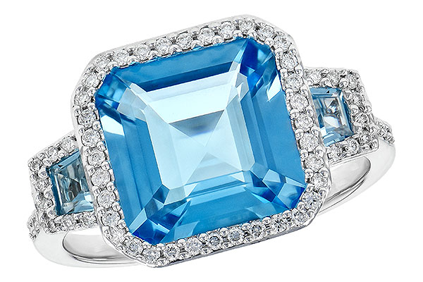 14K White Gold Topaz Ring