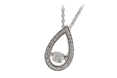 14K White Gold Diamond Necklace