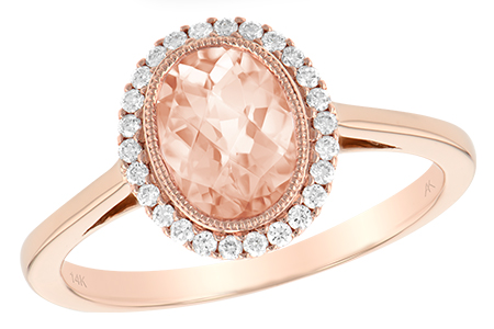 14K Rose Gold Morganite Ring