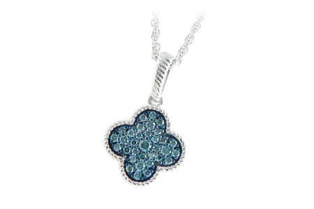 14K White Gold Diamond Necklace