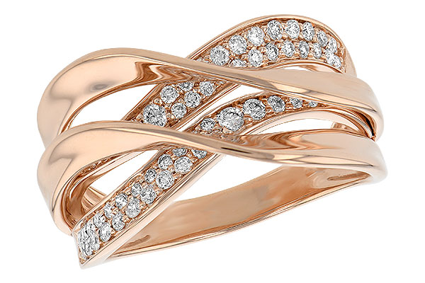 14K Rose Gold Diamond Anniversary Band