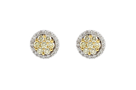 14K Two-Tone Diamond Earrings