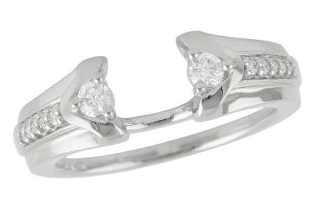 14K White Gold Diamond Ring Enhancer