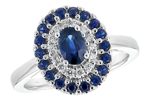 14K White Gold Sapphire Ring