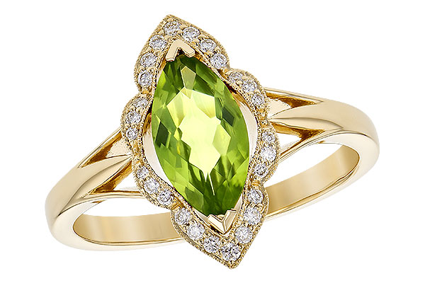 14K Yellow Gold Peridot Ring