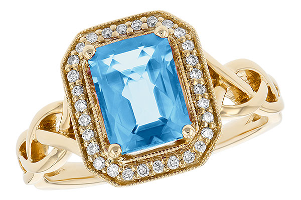 14K Yellow Gold Topaz Ring